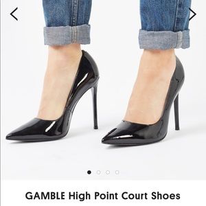 Topshop GAMBLE Patent Leather High Heels